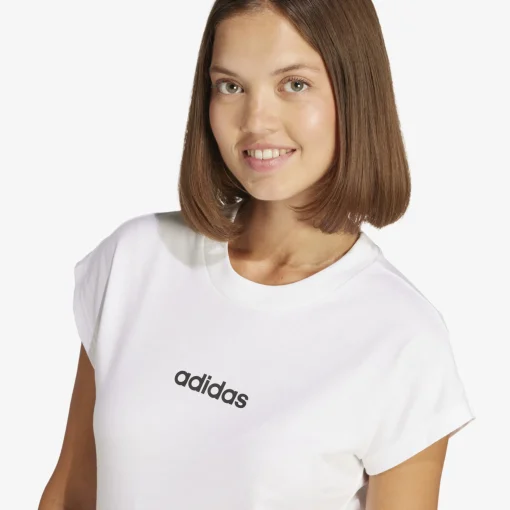 adidas Essentials Linear Cotton Damen T-Shirt-Damen T-Shirts