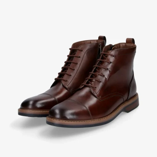 Clarks ​ Aldwin Cap Mid Tan Lea Herren Schnürer-Herren Business Schuhe | Halbschuhe