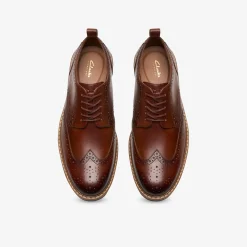 Clarks ​ Aldwin Limit Mid Tan Lea Herren Schnürer-Herren Business Schuhe