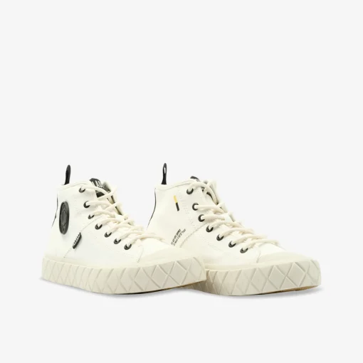 PALLADIUM PALLA ACE MID SUPPLY STAR Damen Leinenschuh-Damen Halbschuhe | Sneaker