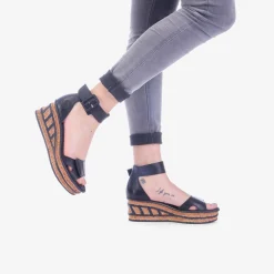 rieker Damen Keilsandalen-Damen Sandalen