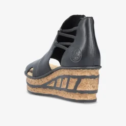 rieker Damen Keilsandalen-Damen Sandalen