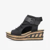 rieker Damen Plateausandalen-Damen Sandalen