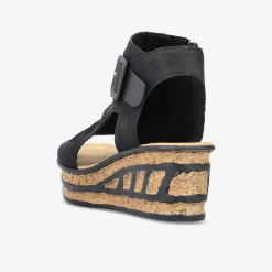 rieker Damen Plateausandalen-Damen Sandalen