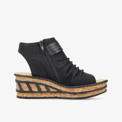 rieker Damen Plateausandalen-Damen Sandalen