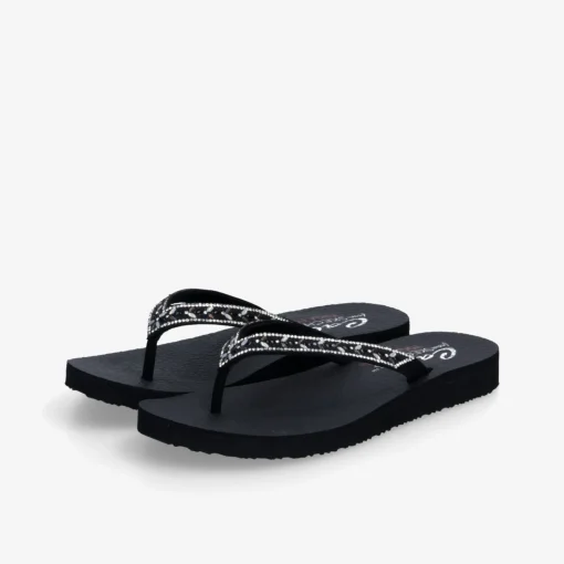 SKECHERS ​ MEDITATION Damen Zehentrenner-Damen Sandalen | Größen Ab 42