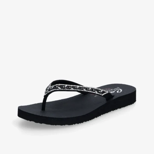 SKECHERS ​ MEDITATION Damen Zehentrenner-Damen Sandalen | Größen Ab 42