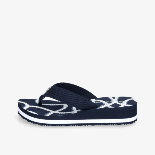 TOMMY HILFIGER Rope M Wedge Damen Zehentrenner-Damen Sandalen