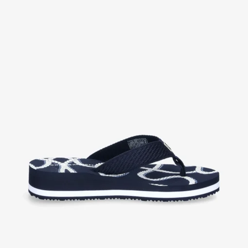 TOMMY HILFIGER Rope M Wedge Damen Zehentrenner-Damen Sandalen